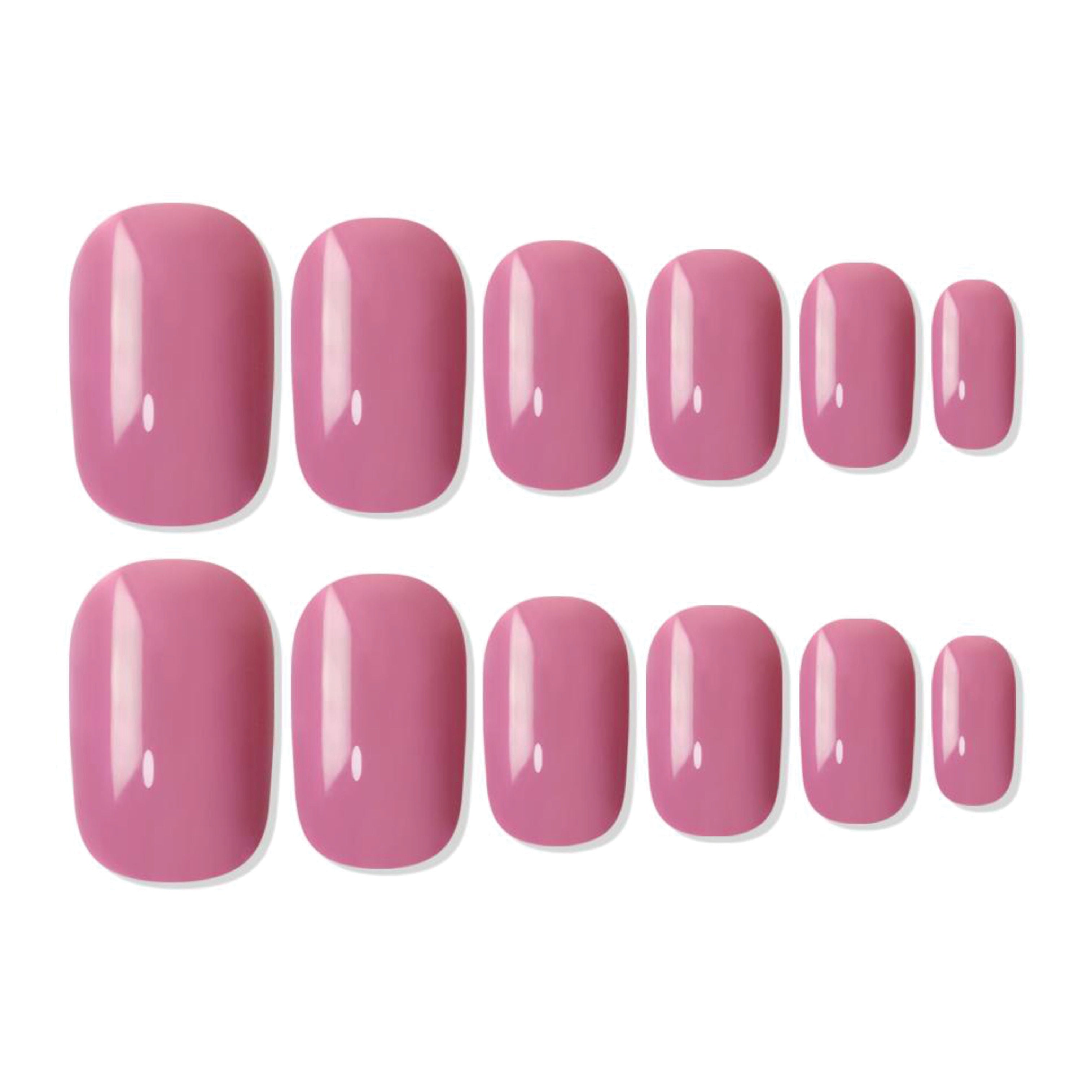 Reusable Square Press On Nails - Pink