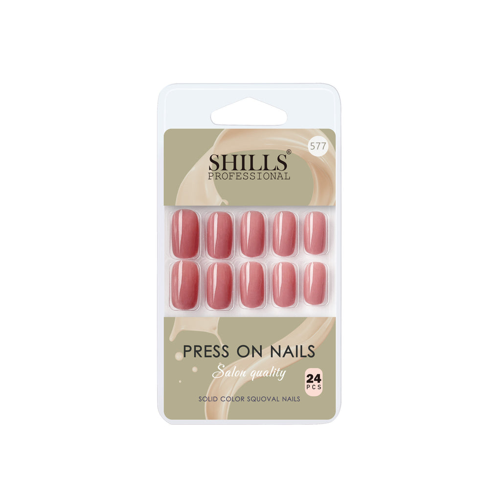 Reusable Square Press On Nails - Pink
