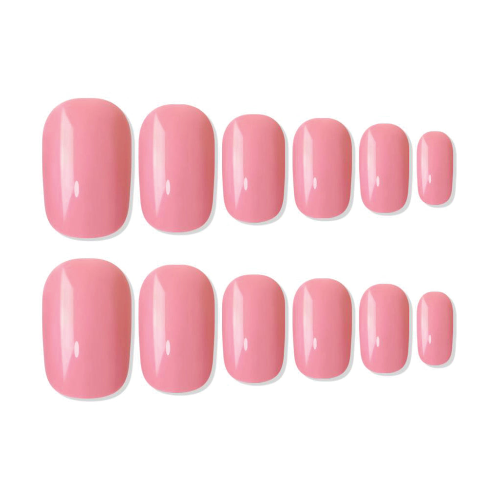 Reusable Square Press On Nails - Pink