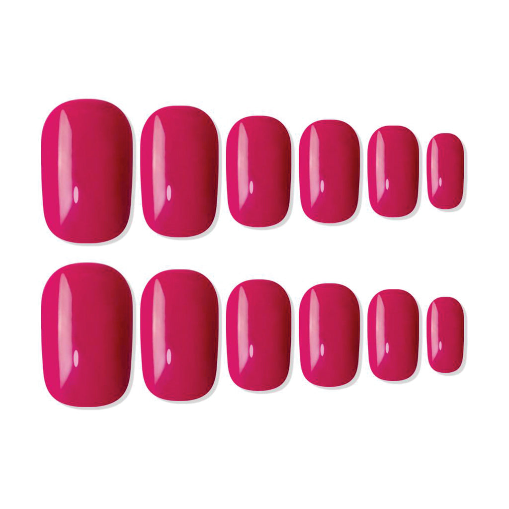 Reusable Square Press On Nails - Pink