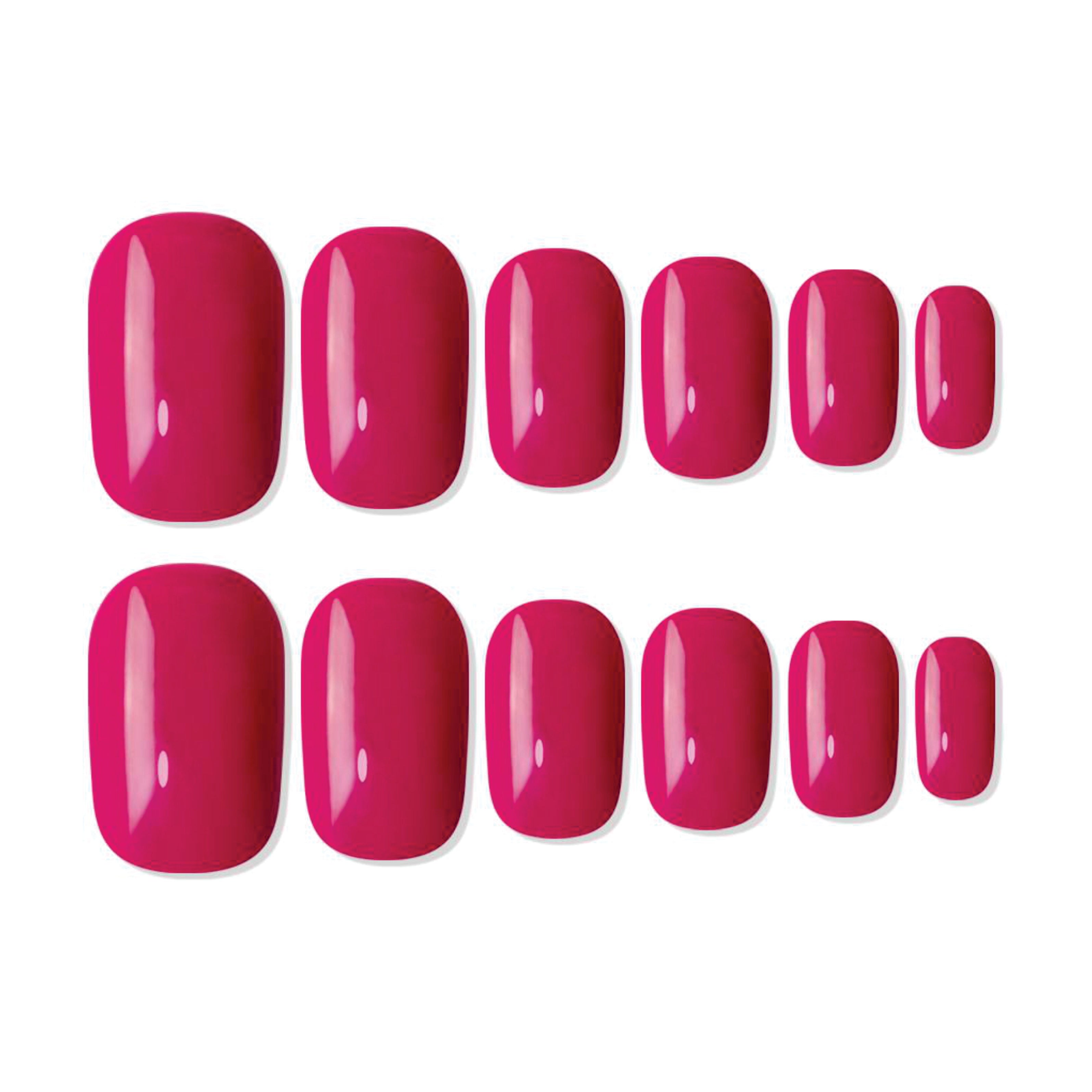 Reusable Square Press On Nails - Pink