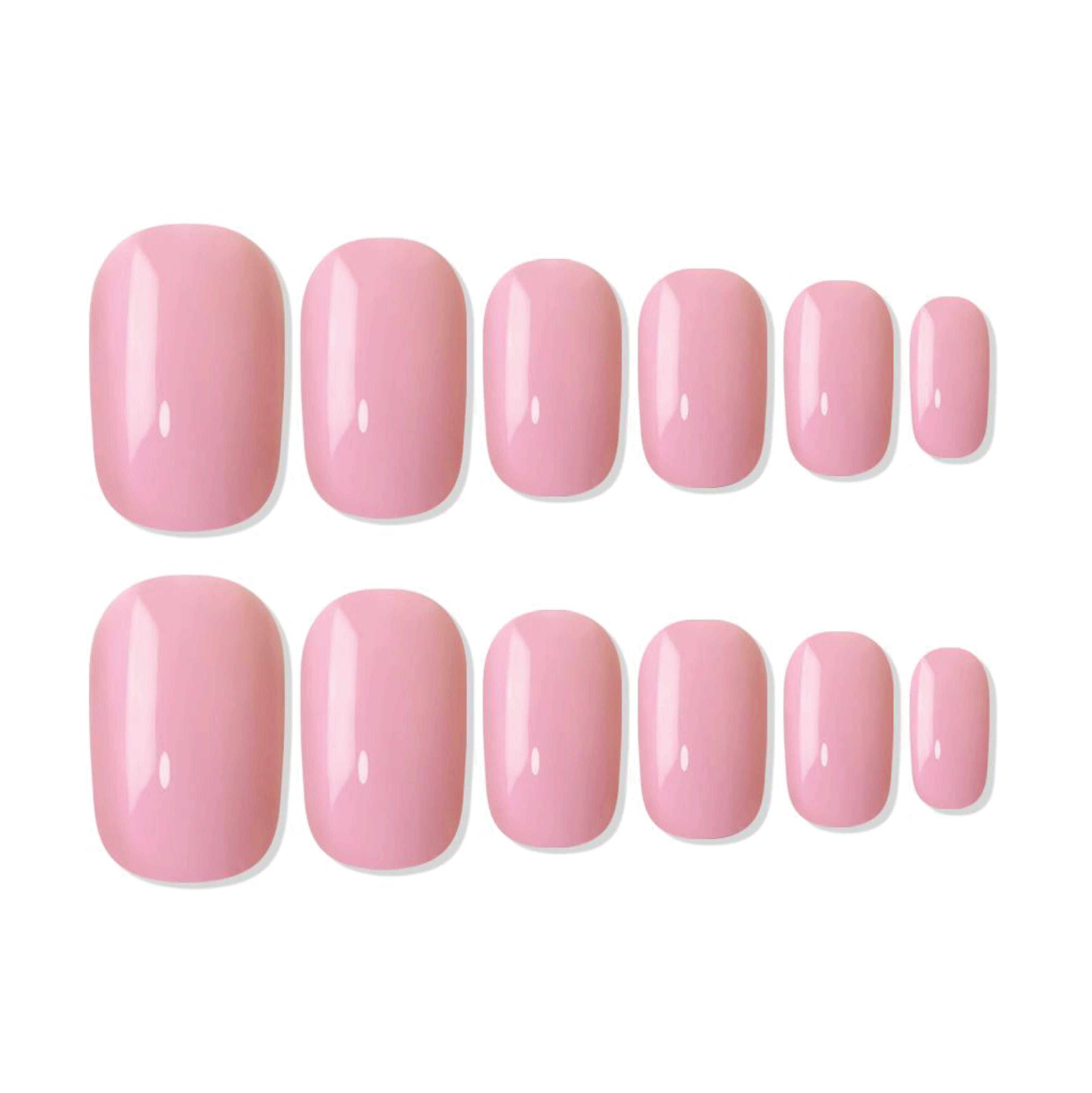 Reusable Square Press On Nails - Pink