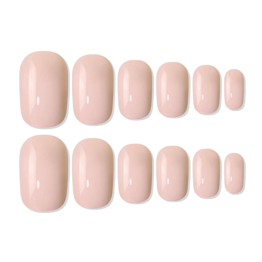 Reusable Square Press On Nails - Peach