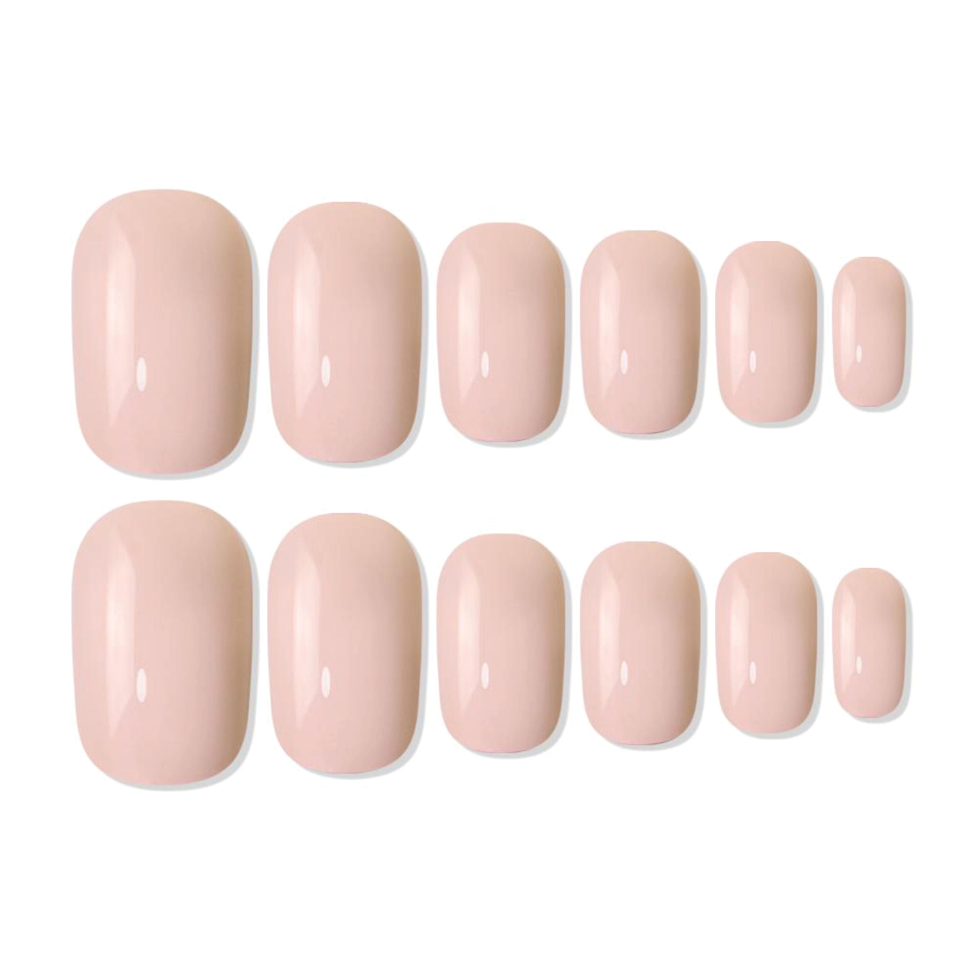 Reusable Square Press On Nails - Peach