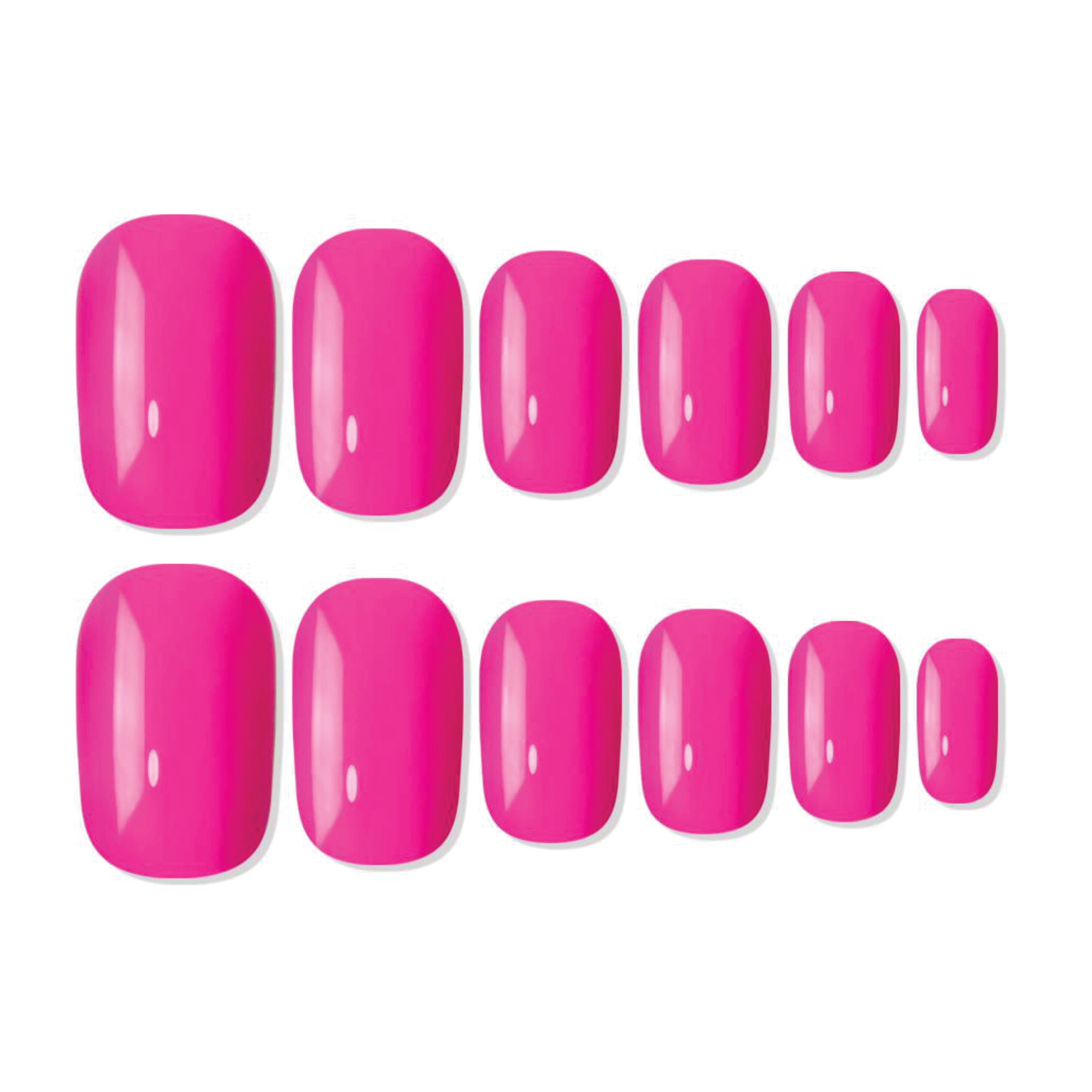 Reusable Square Press On Nails - Pink