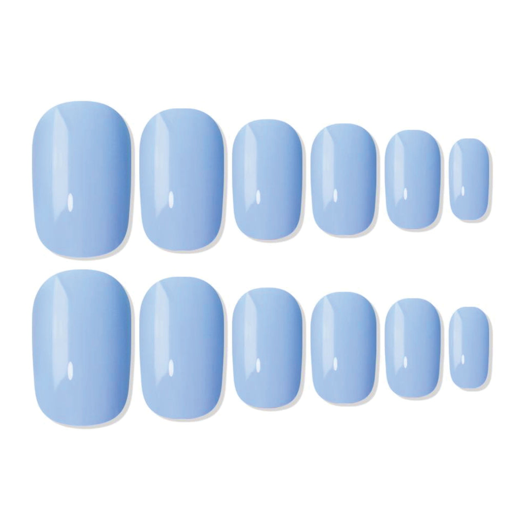 Reusable Square Press On Nails - Blue