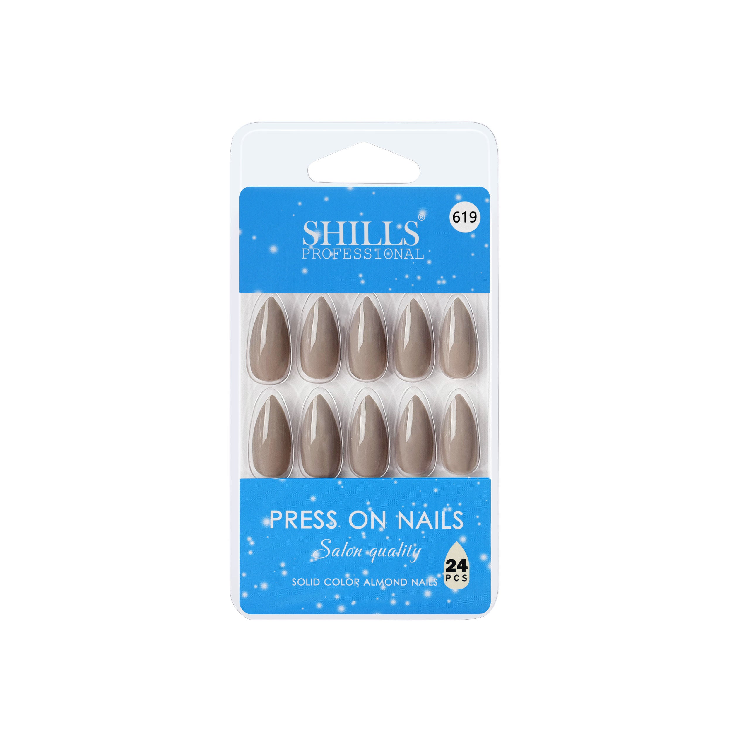 Reusable Almond Press On Nails - Nude