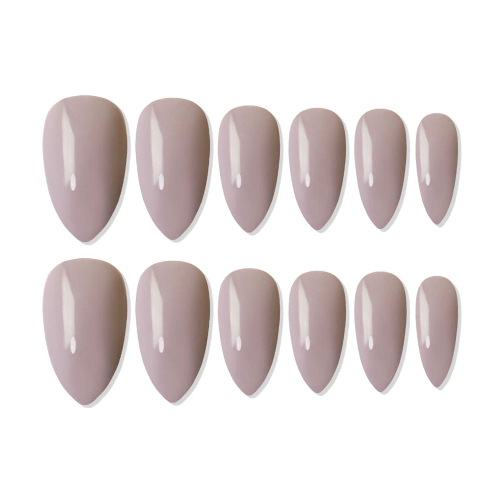 Reusable Almond Press On Nails - Nude