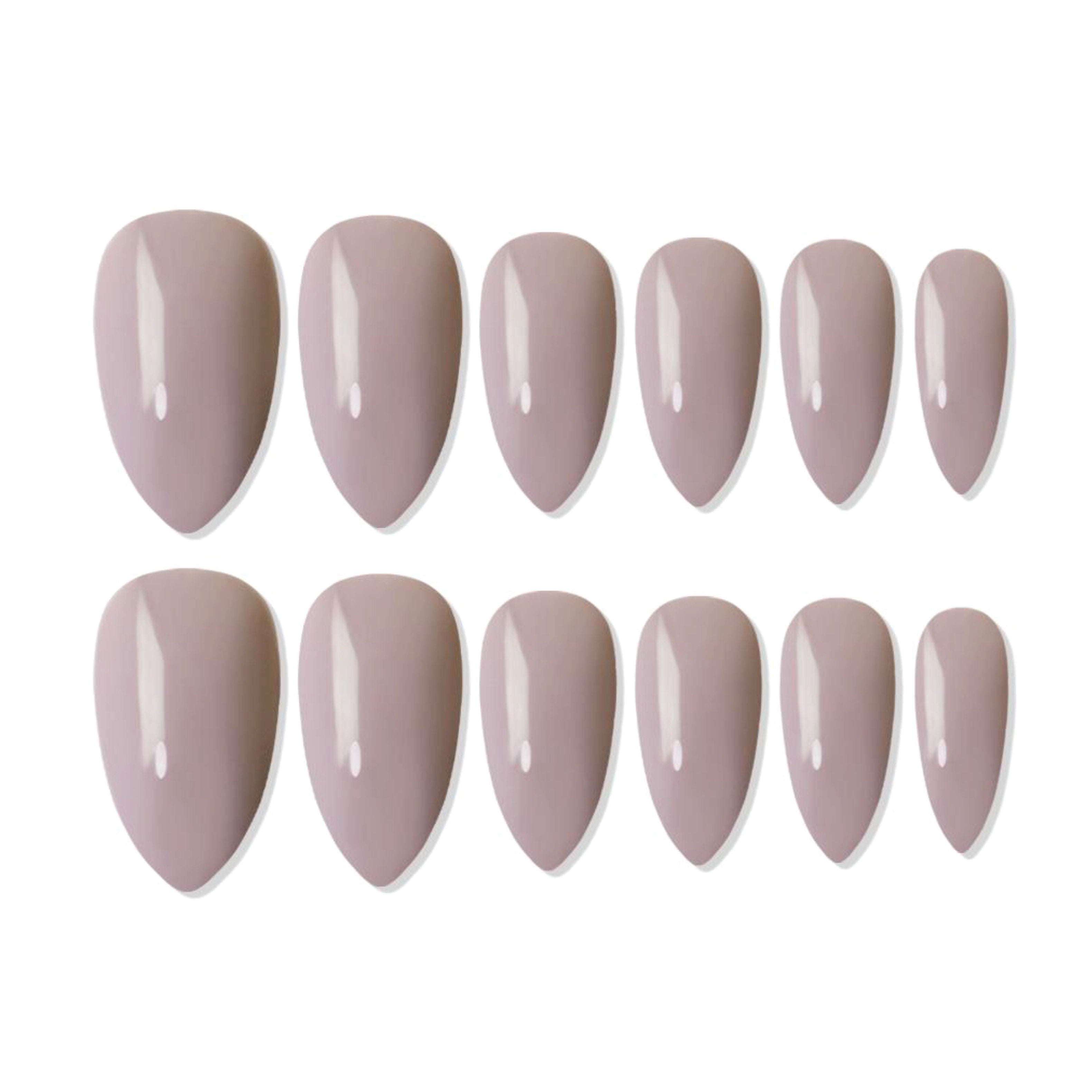 Reusable Almond Press On Nails - Nude