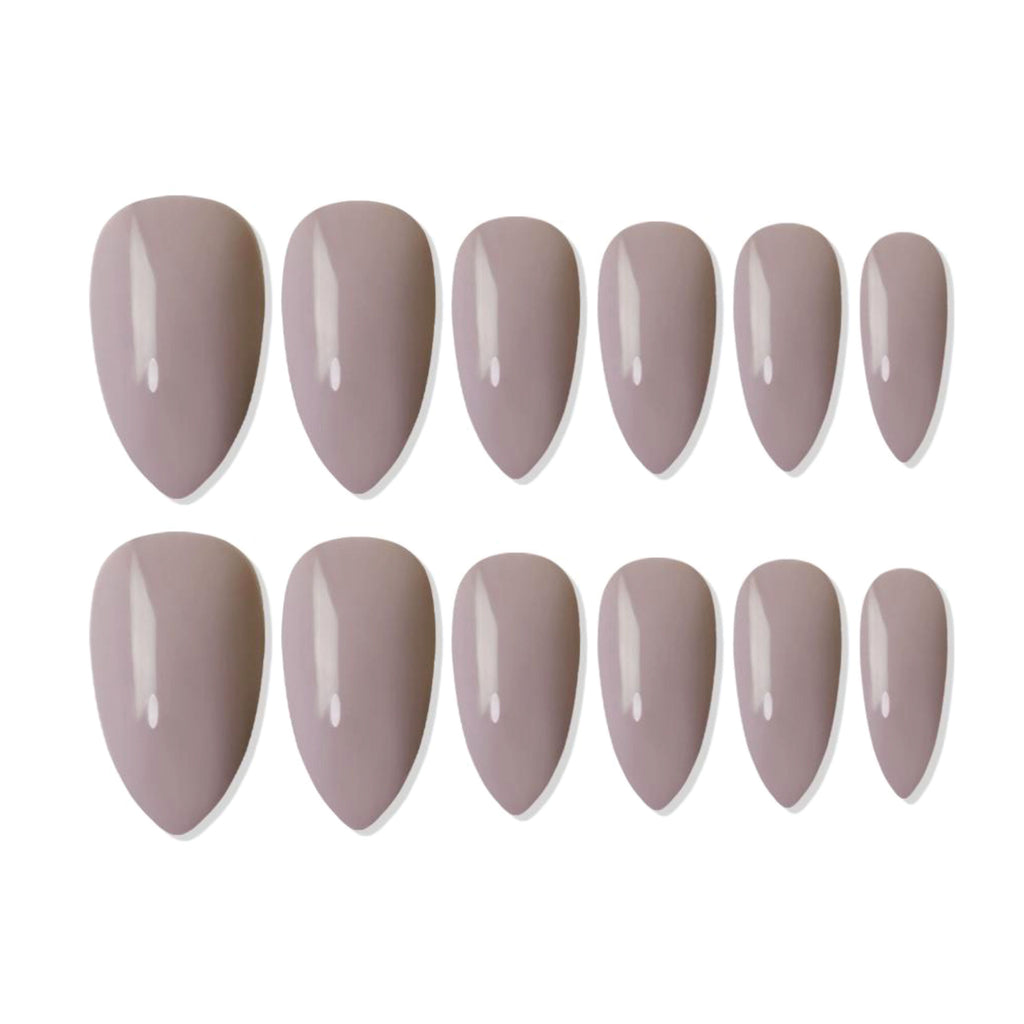 Reusable Almond Press On Nails - Nude