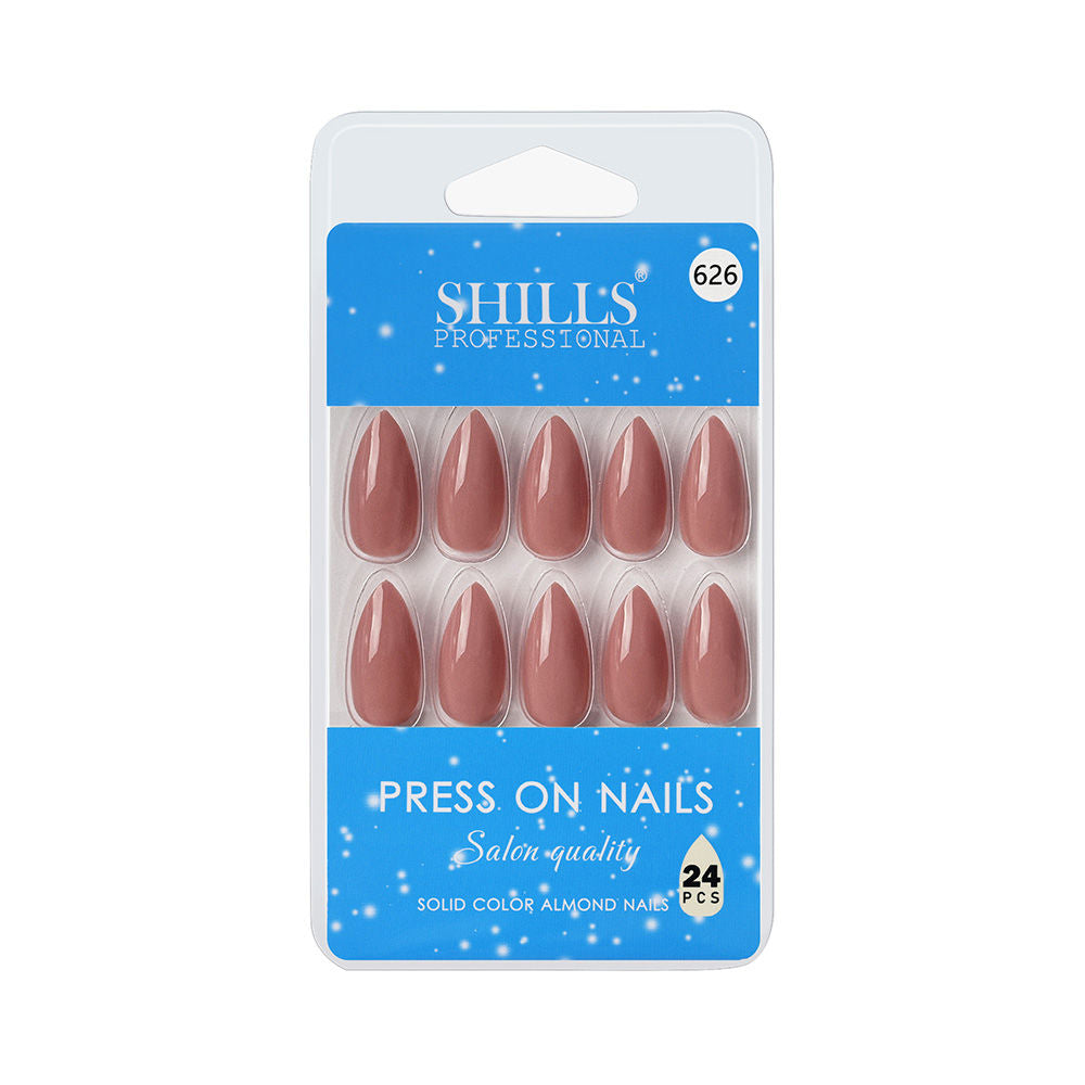 Reusable Almond Press On Nails - Nude