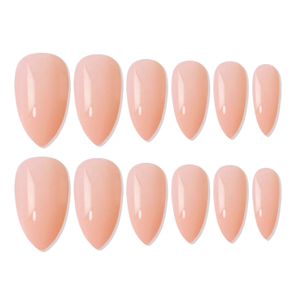 Reusable Almond Press On Nails - Beige
