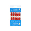 Reusable Almond Press On Nails - Orange