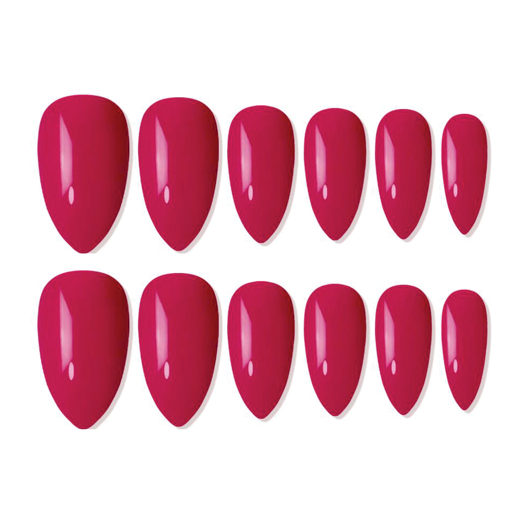 Reusable Almond Press On Nails - Pink