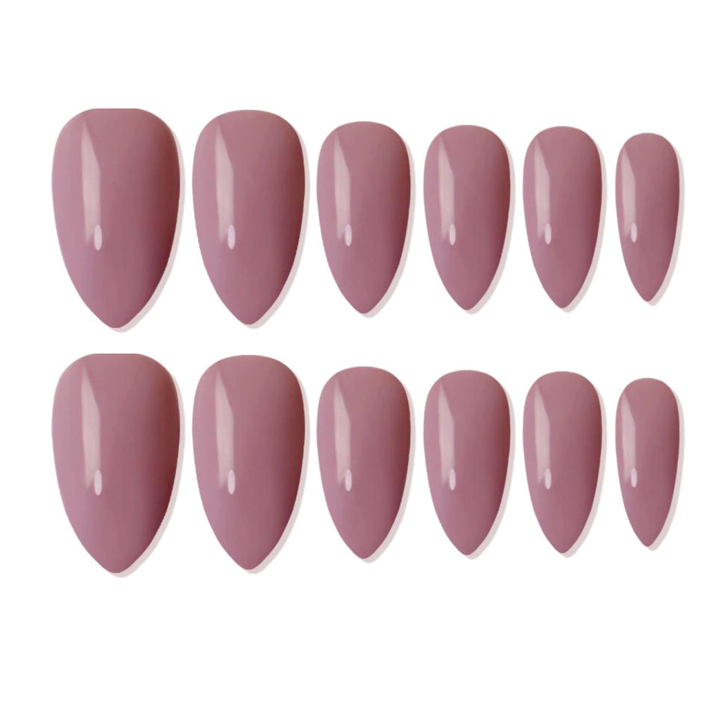 Reusable Almond Press On Nails - Lavender