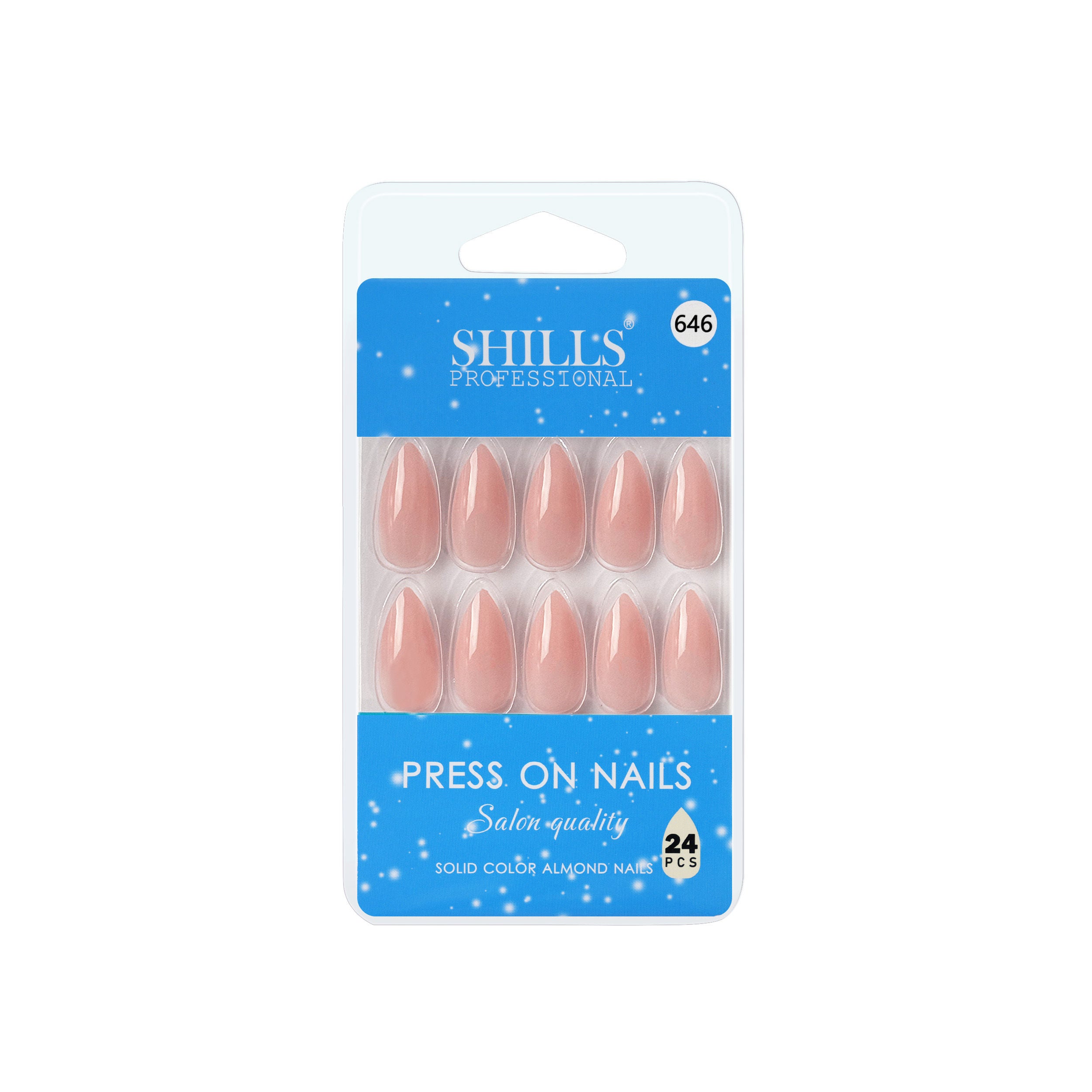 Reusable Almond Press On Nails - Peach