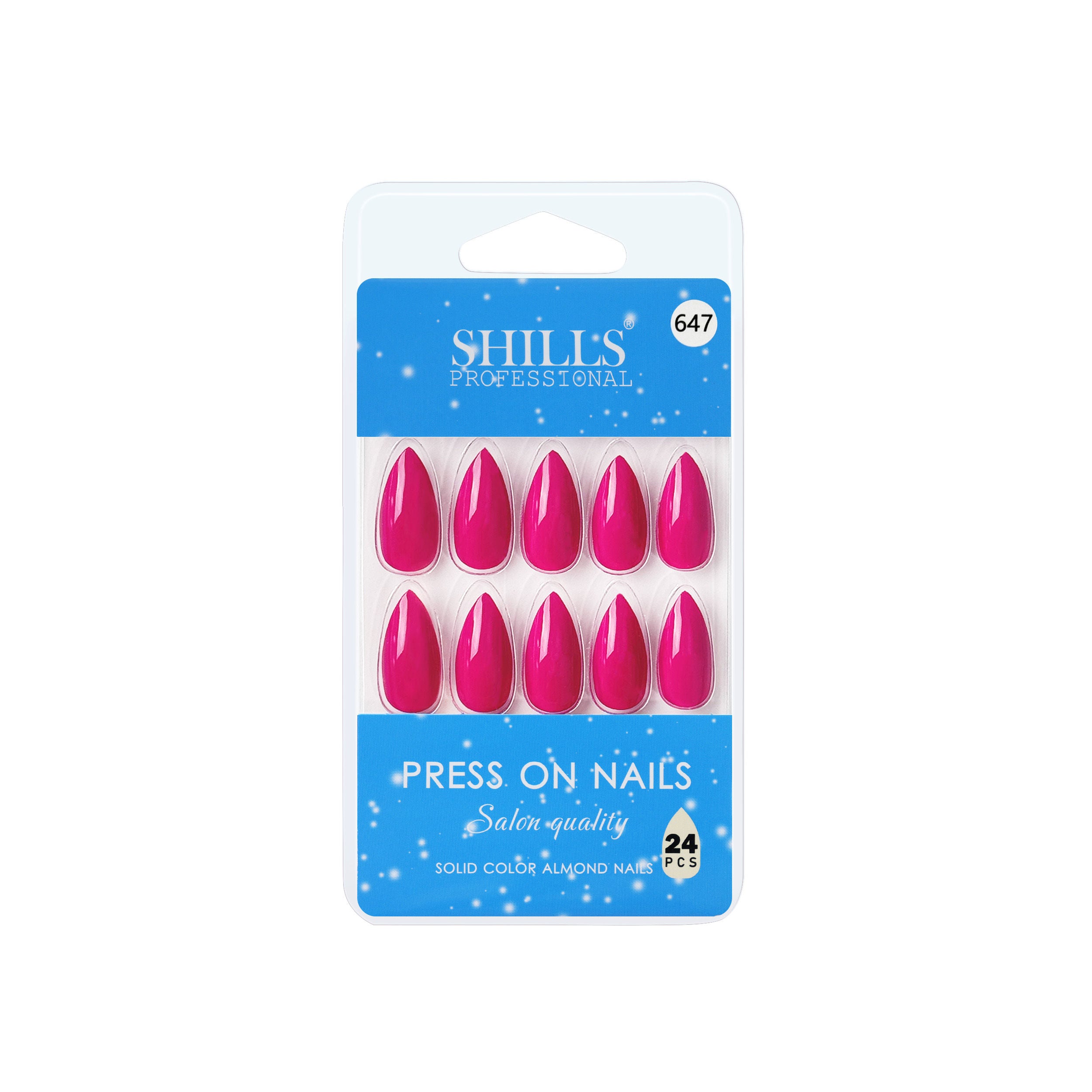 Reusable Almond Press On Nails - Pink