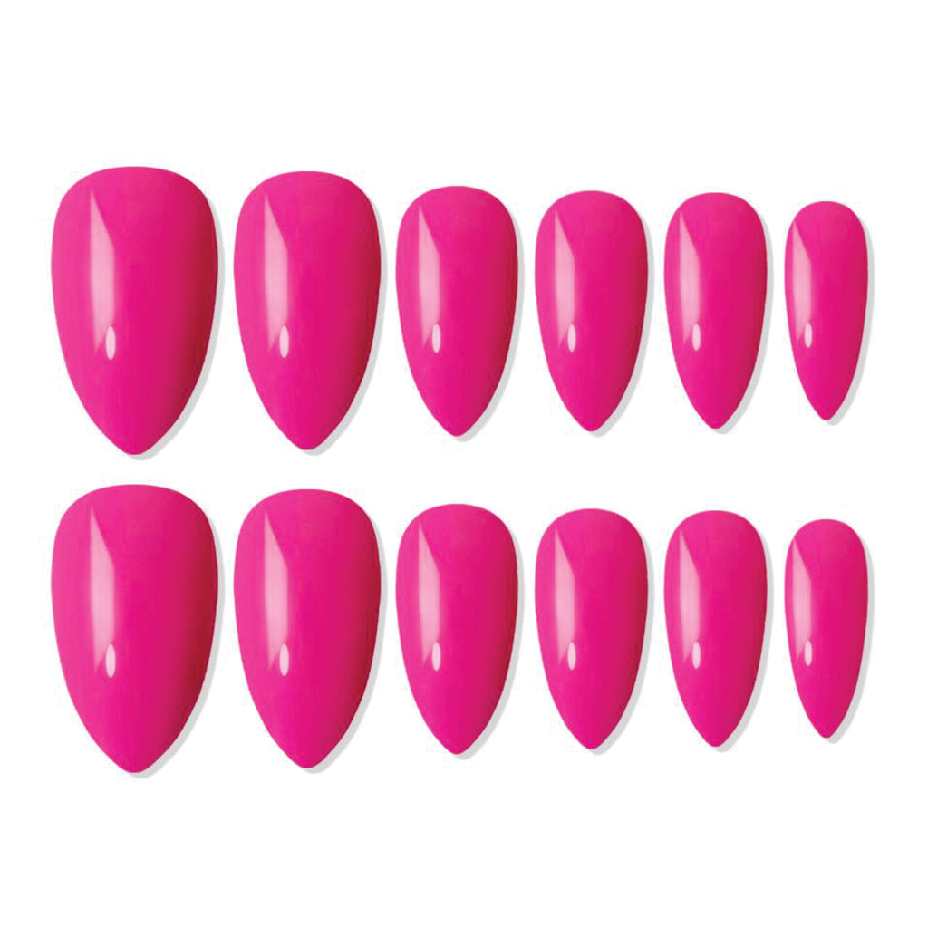 Reusable Almond Press On Nails - Pink