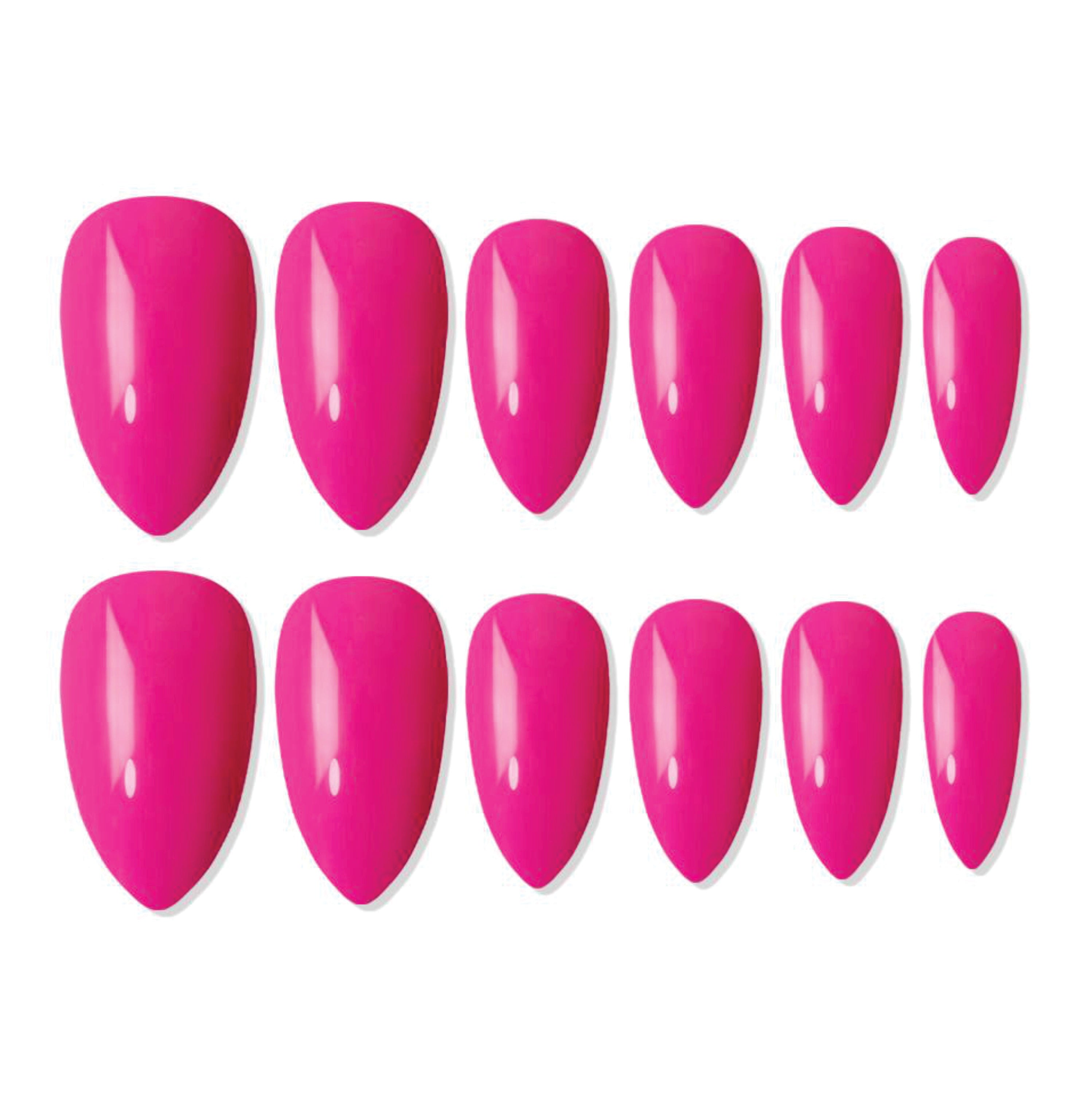 Reusable Almond Press On Nails - Pink