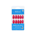 Reusable Almond Press On Nails - Red