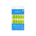 Reusable Almond Press On Nails - green