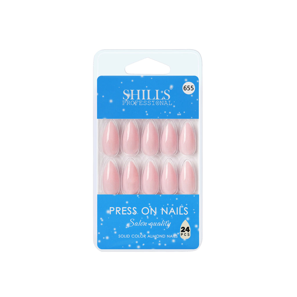 Reusable Almond Press On Nails - Peach