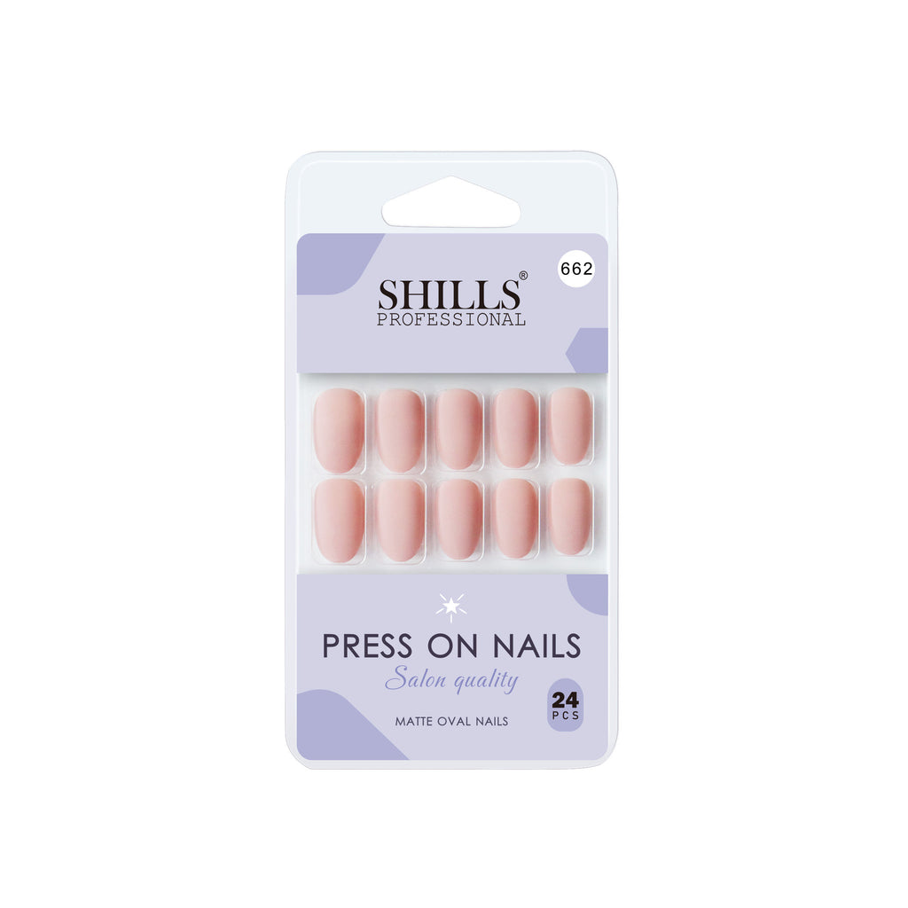 Reusable Oval Press On Nails - Peach