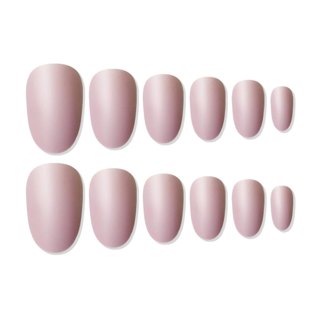 Reusable Oval Press On Nails - Peach