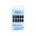 Reusable Square Press On Nails - Black