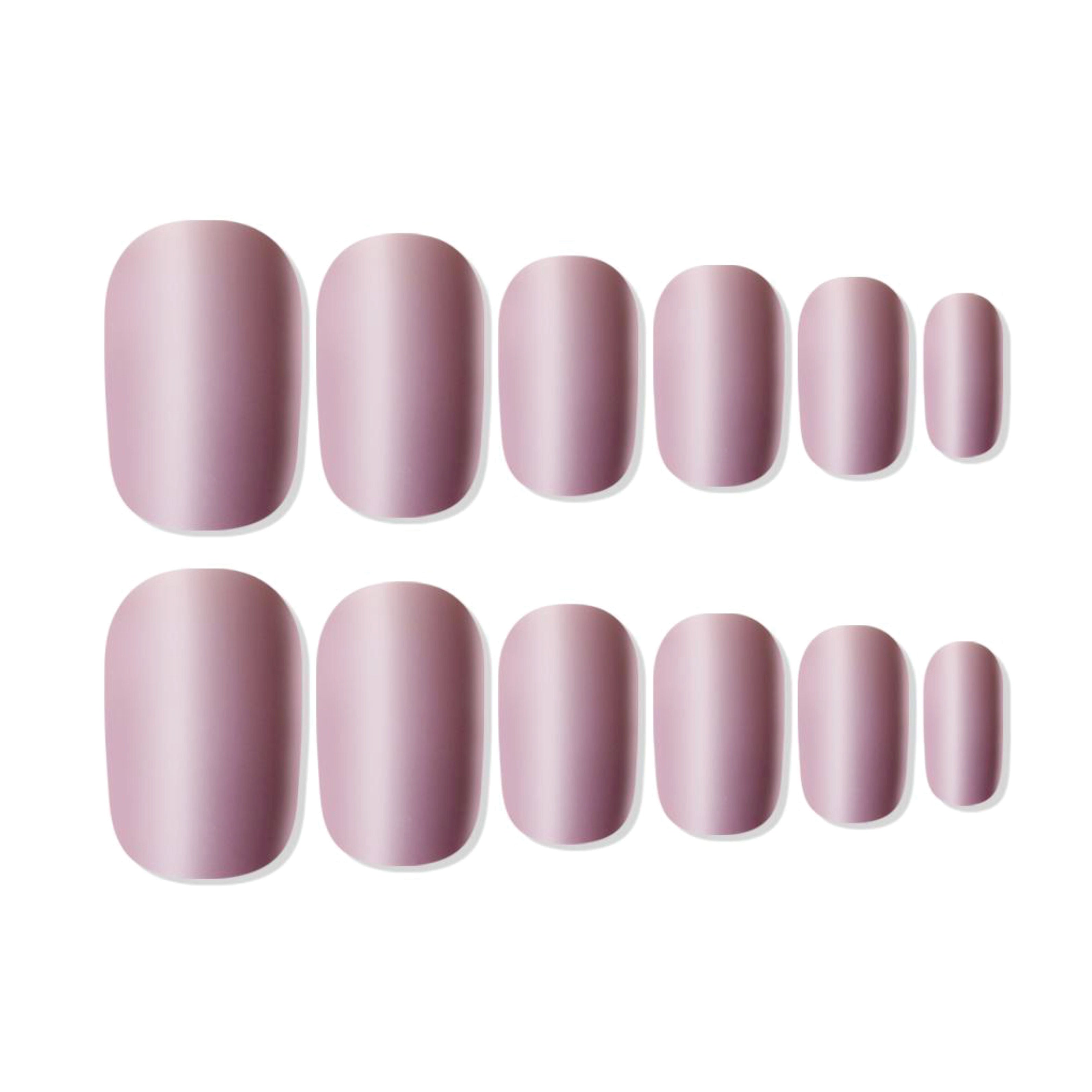 Reusable Square Press On Nails - Peach