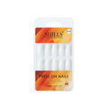 Reusable Sharp Almond Press On Nails - White