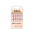 Reusable French Oval Press On Nails - Peach