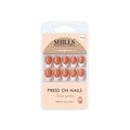Reusable French Oval Press On Nails - Orange