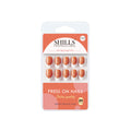 Reusable French Square Press On Nails - Orange