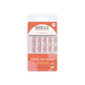 Reusable French Square Press On Nails - Pink