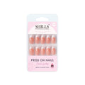 Reusable French Almond Press On Nails - Peach