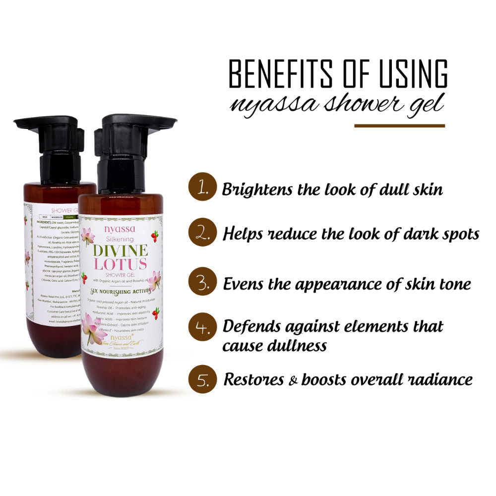 Silkening Divine Lotus Shower Gel With Organic Oil And Rosehip Oil
