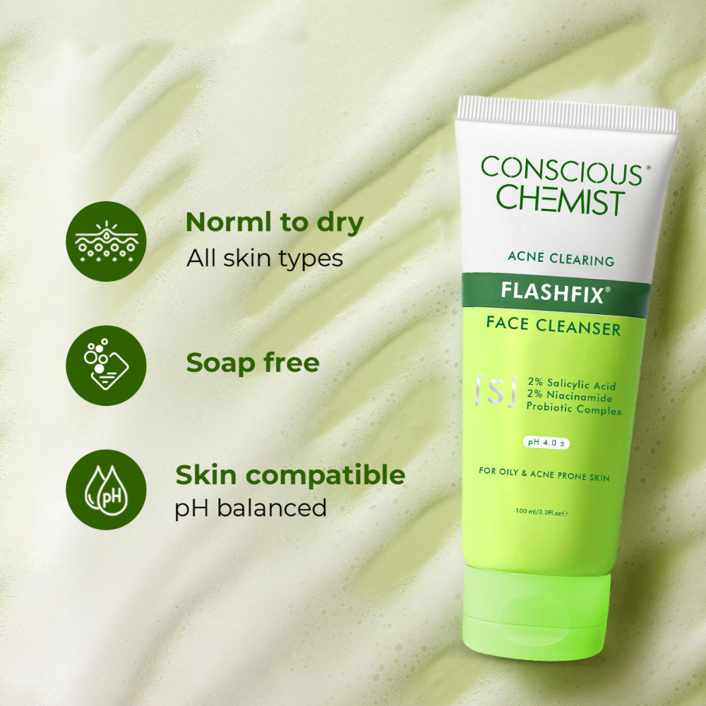 Salicylic Acid Face Wash For Oily Acne Prone Skin With Glycolic Acid &CICA Extract