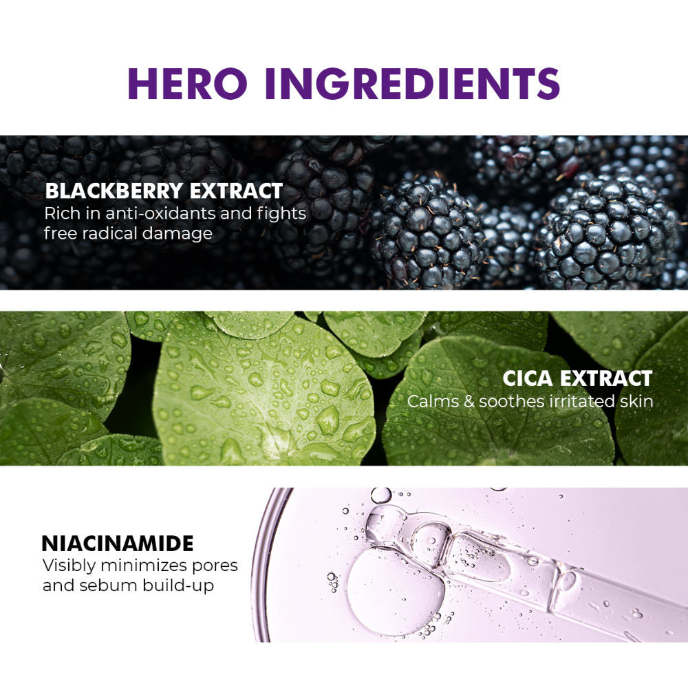 Berry Bright Soothing & Calming Face Cleanser with Niacinamide, Berry Extracts