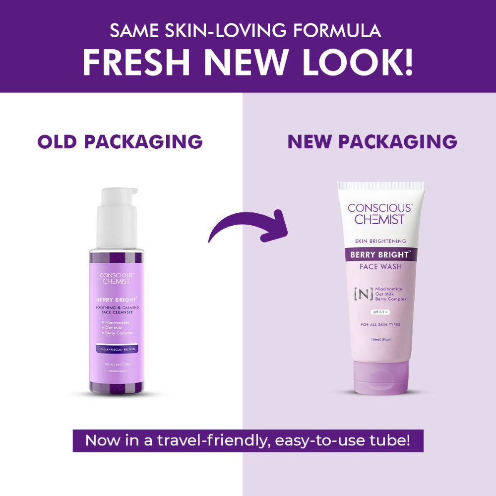 Berry Bright Soothing & Calming Face Cleanser with Niacinamide, Berry Extracts