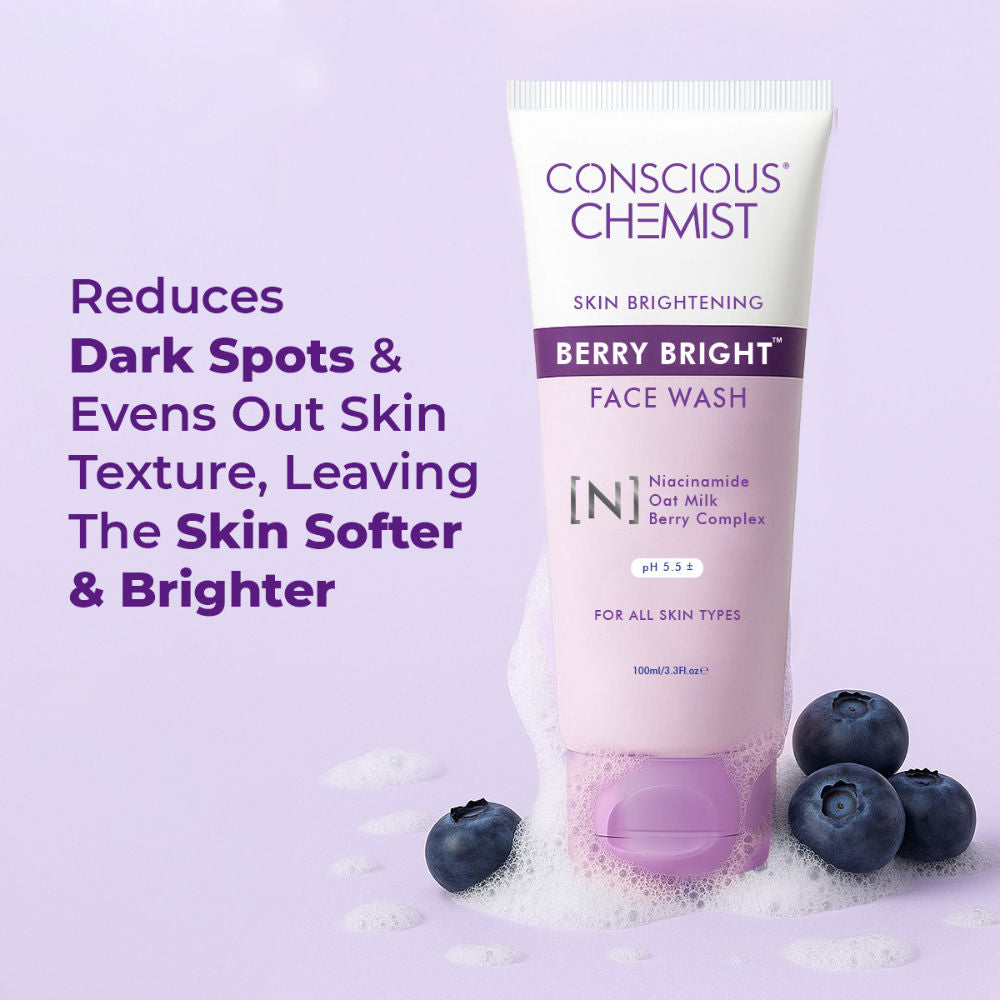 Berry Bright Soothing & Calming Face Cleanser with Niacinamide, Berry Extracts