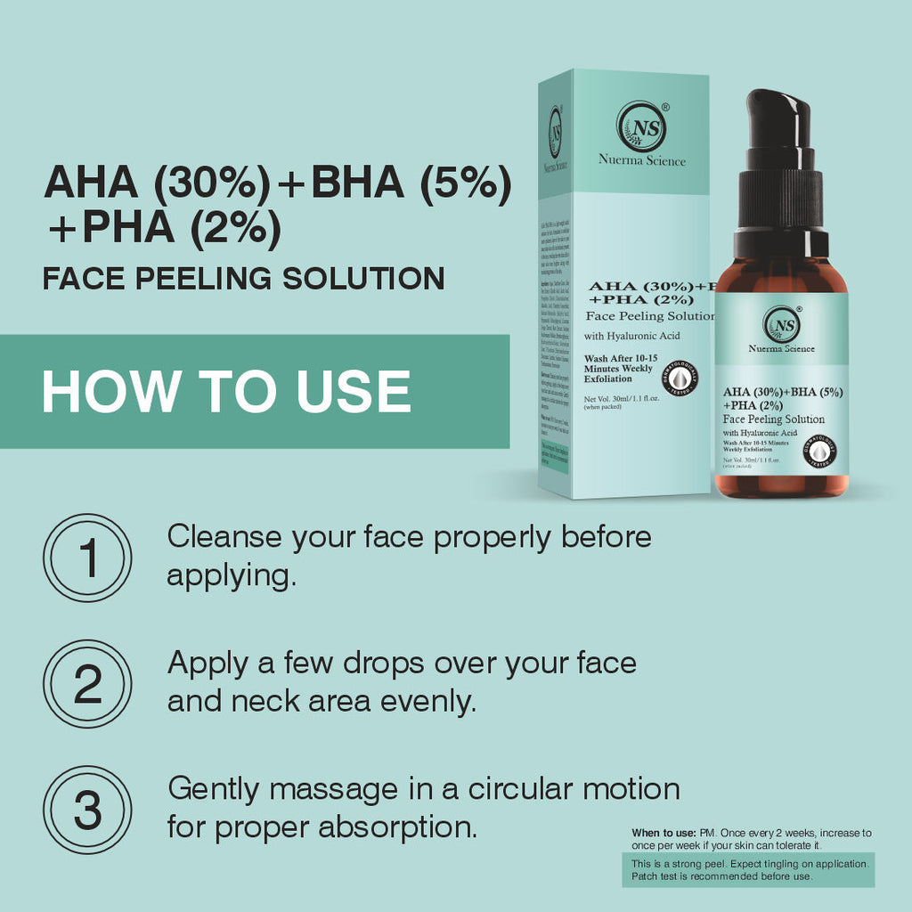 AHA 30% + BHA 5% + PHA 2% Face Peeling Solution Serum