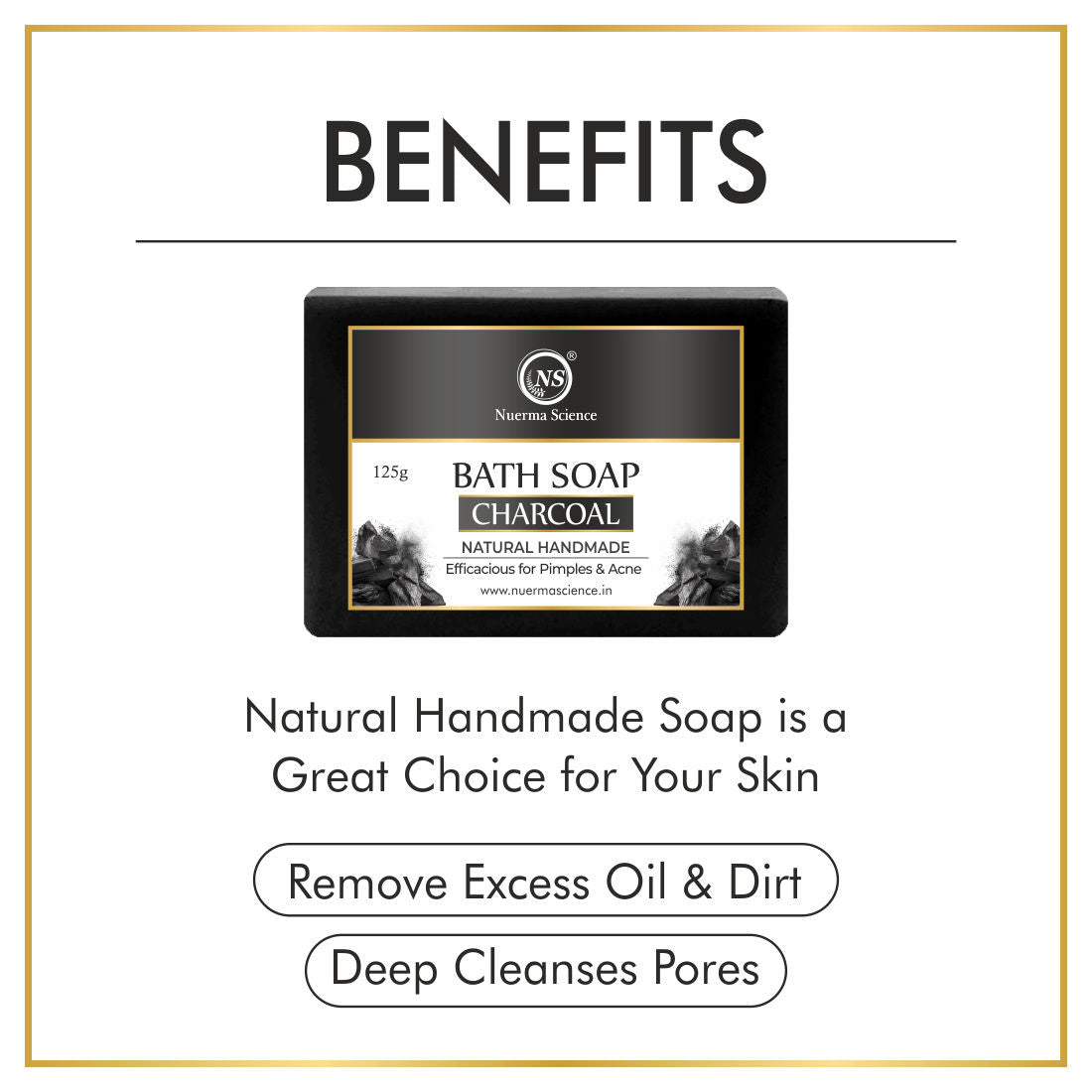 Natural Charcoal Handmade Soap