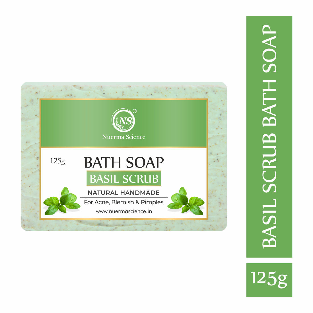 Natural Basil Scrub Soap