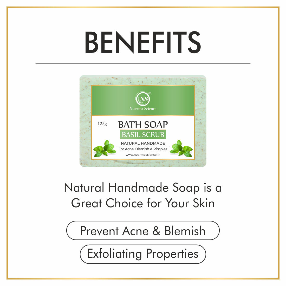 Natural Basil Scrub Soap