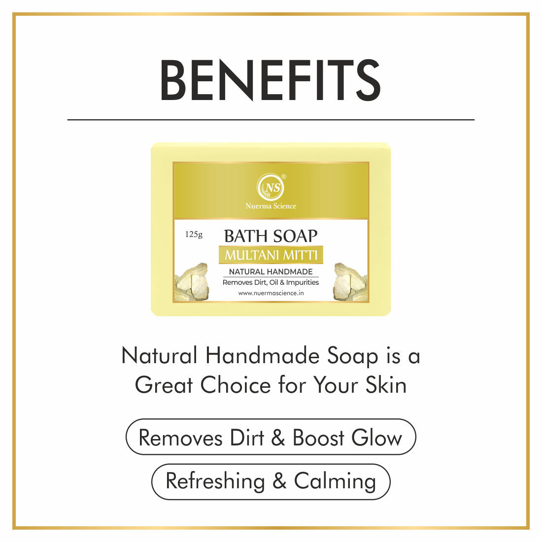 Natural Multani Mitti Handmade Bath Soap