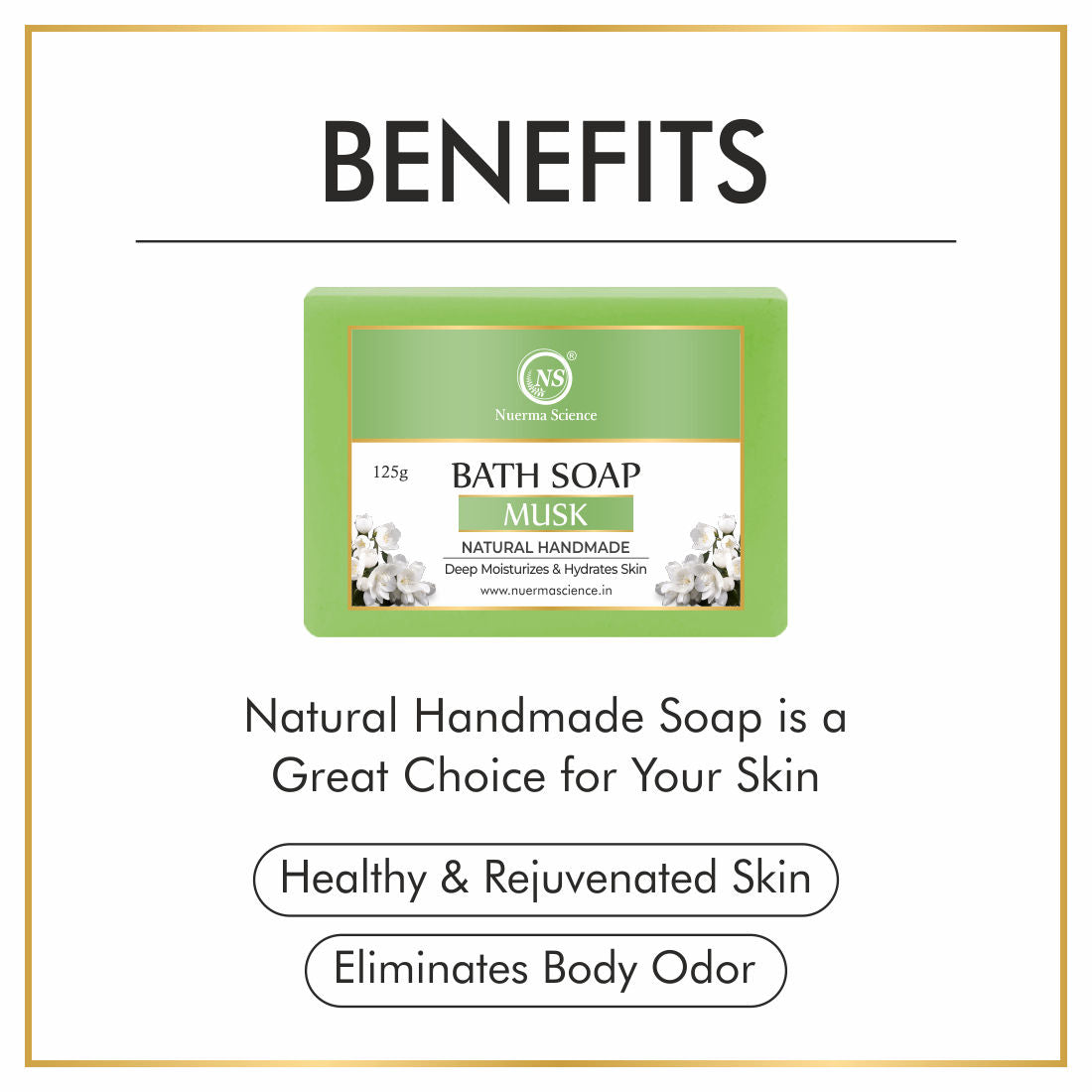 Natural Musk Handmade Bath Soap