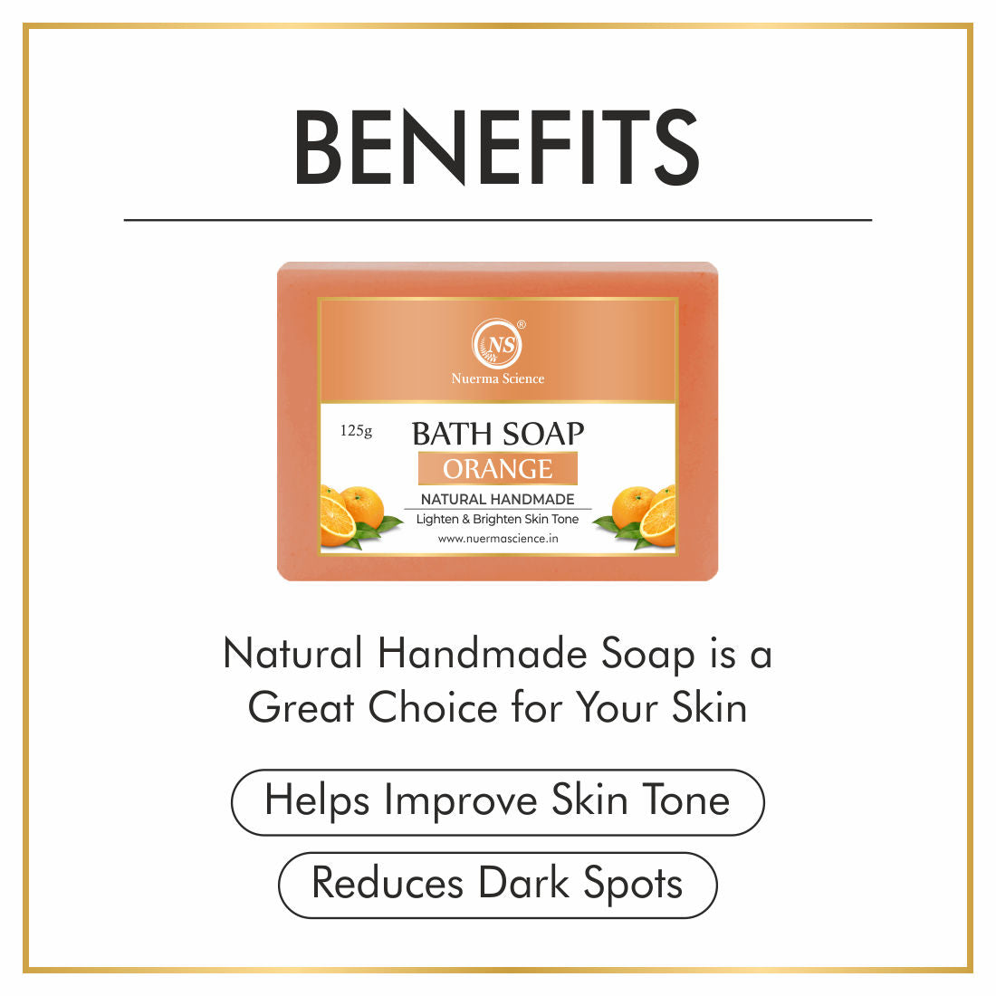 Natural Orange Handmade Bath Soap