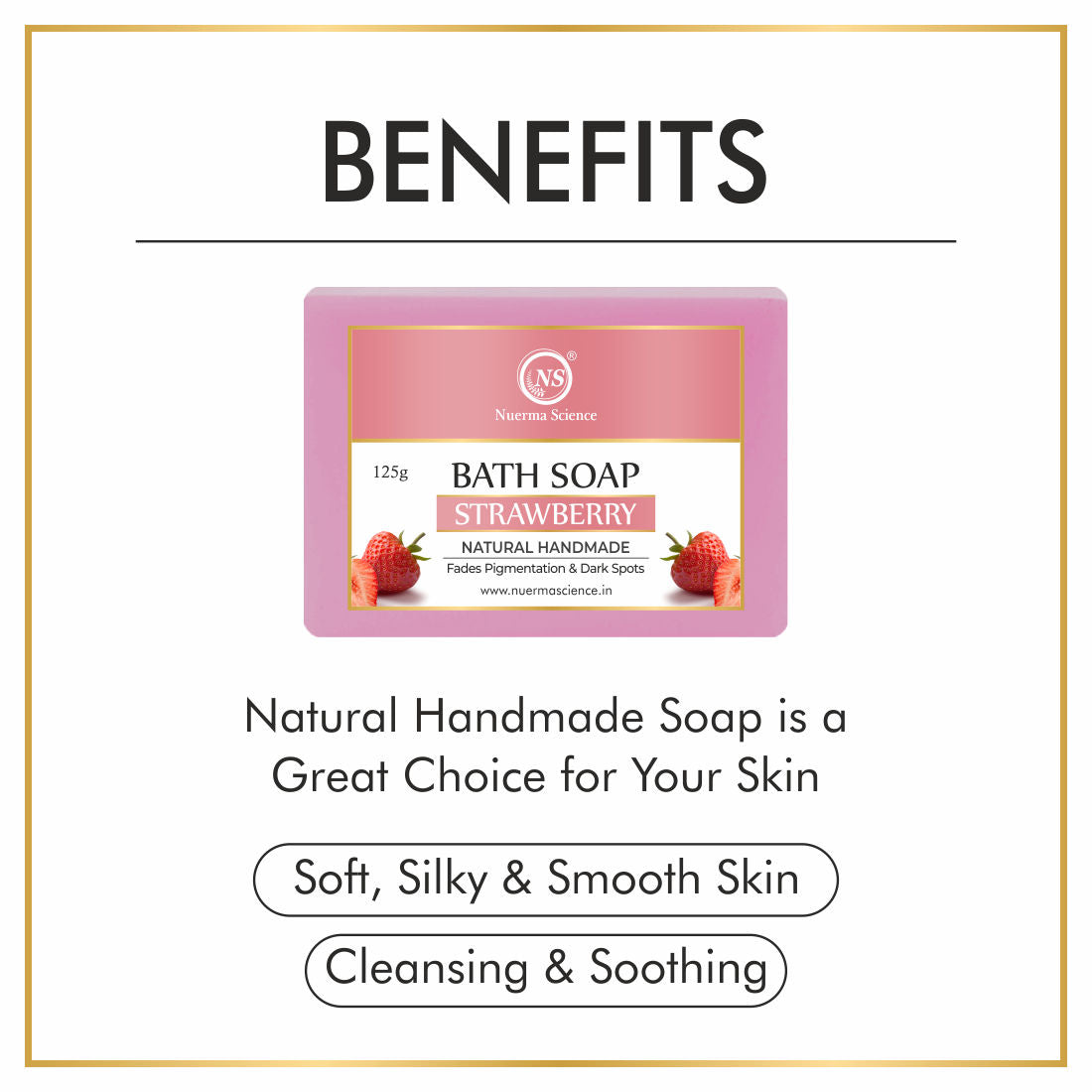Natural Strawberry Handmade Bath Soap