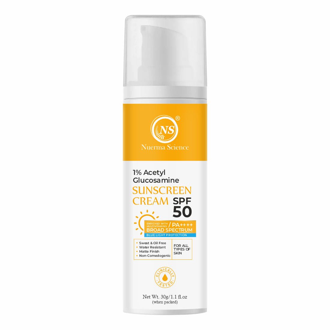 1% Acetyl Glucosamine Sunscreen Cream SPF 50 PA++++